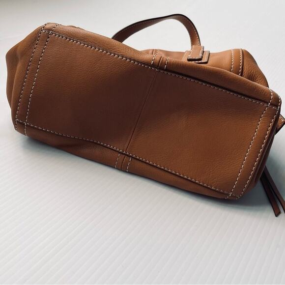 Fossil Emma leather satchel tan purse - Picture 10 of 16